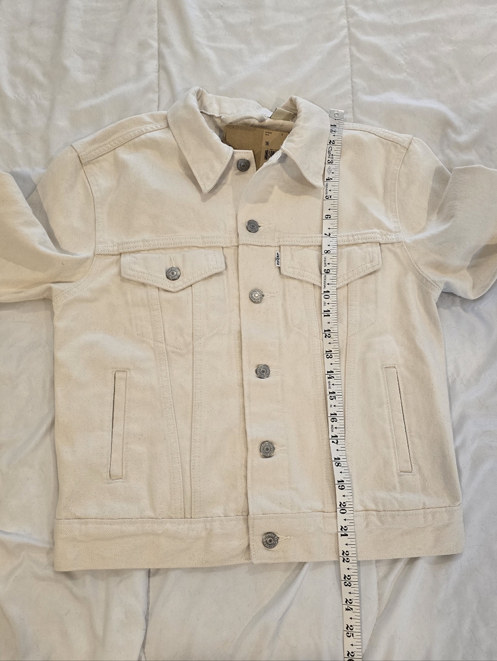 Levi's Womens NWT Ex-Boyfriend Trucker Jacket White Size Small - Picture 4 of 16